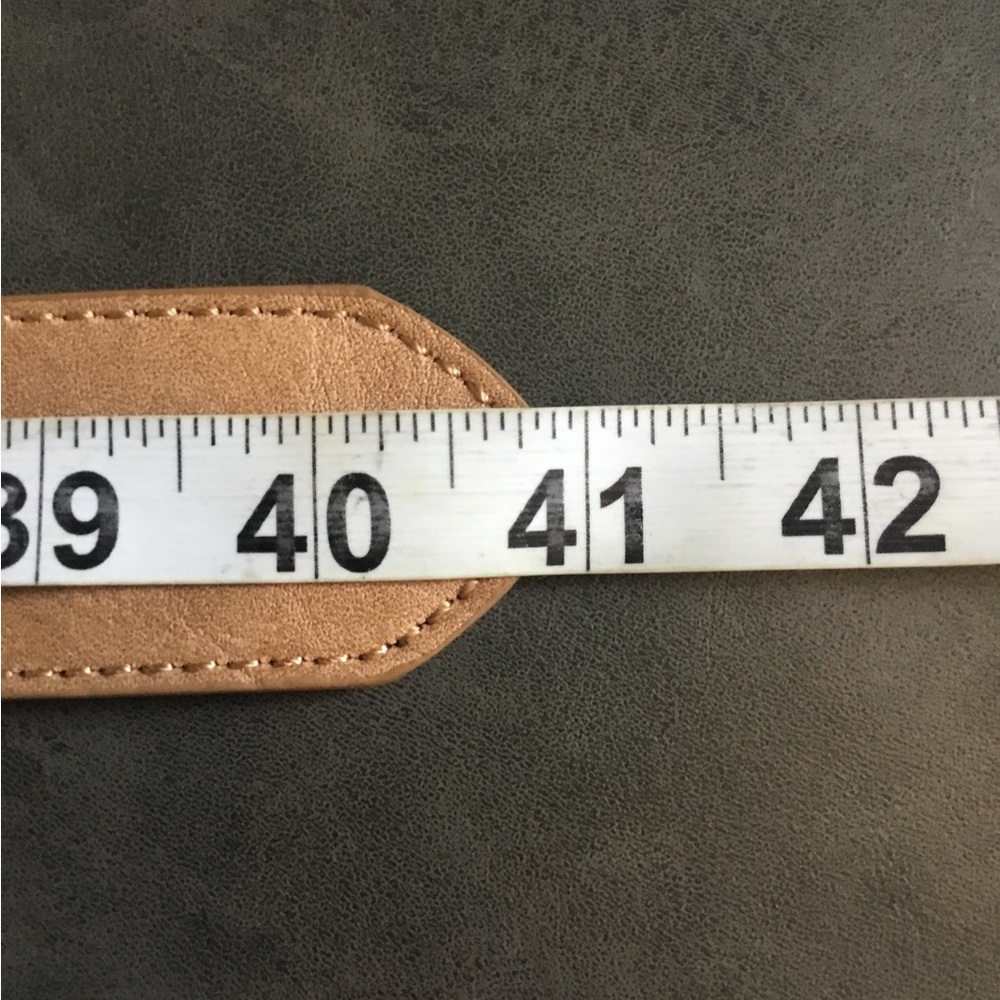 Brown Suede Leather Women's Belt - Picture 4 of 6